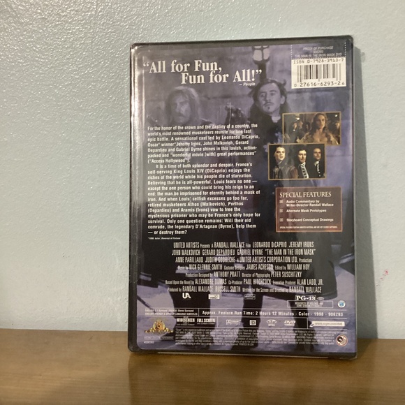 Sealed , Brand New THE MAN IN THE IRON MASK DVD Leonardo DeCaprio - Picture 2 of 4
